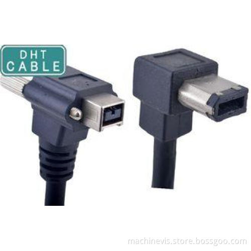 Machine Vision Cables Firewire 1394B 9Pin Right Angle Thumb